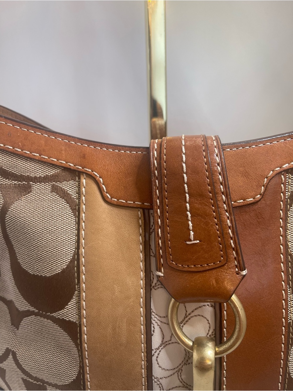 Coach Hampton Signature Tricolor Patchwork Hobo Bag - Picture 3 of 10